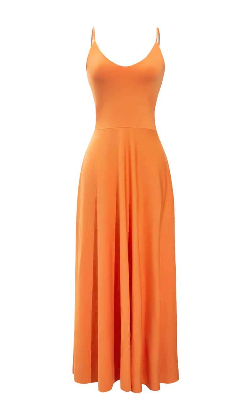 VESTIDO LARGO SPICE MANDARINA