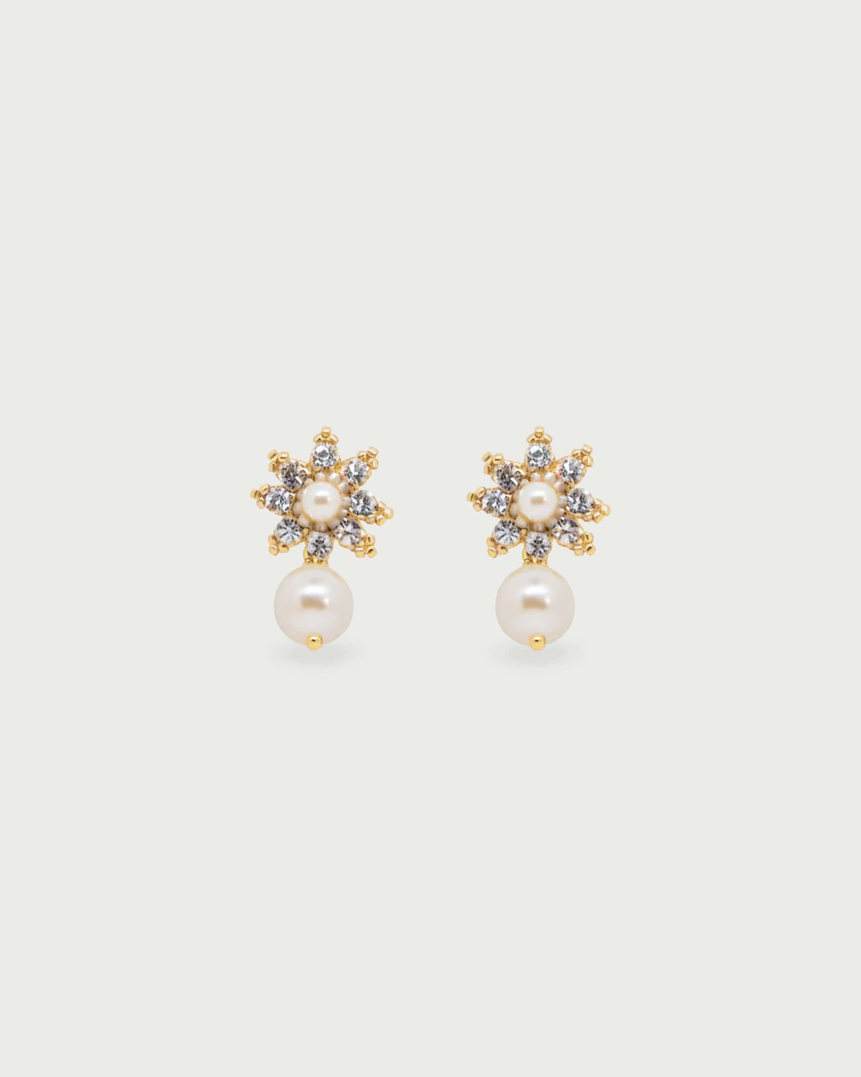Aretes Miyuki Flor y Perla