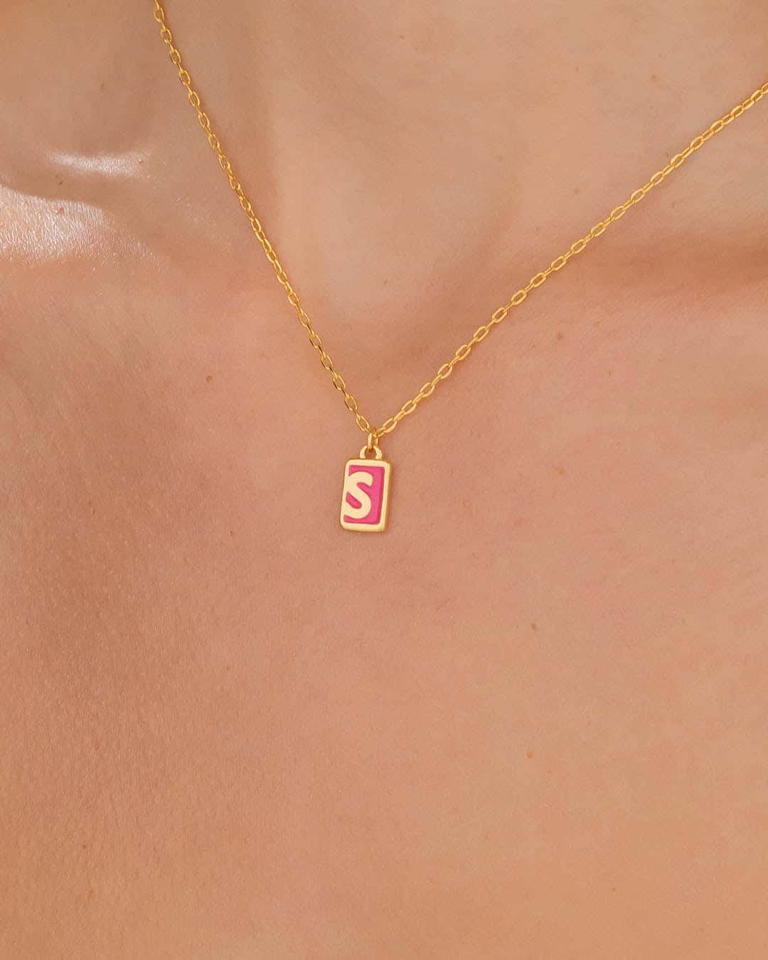 Collar Letra S + Aretes