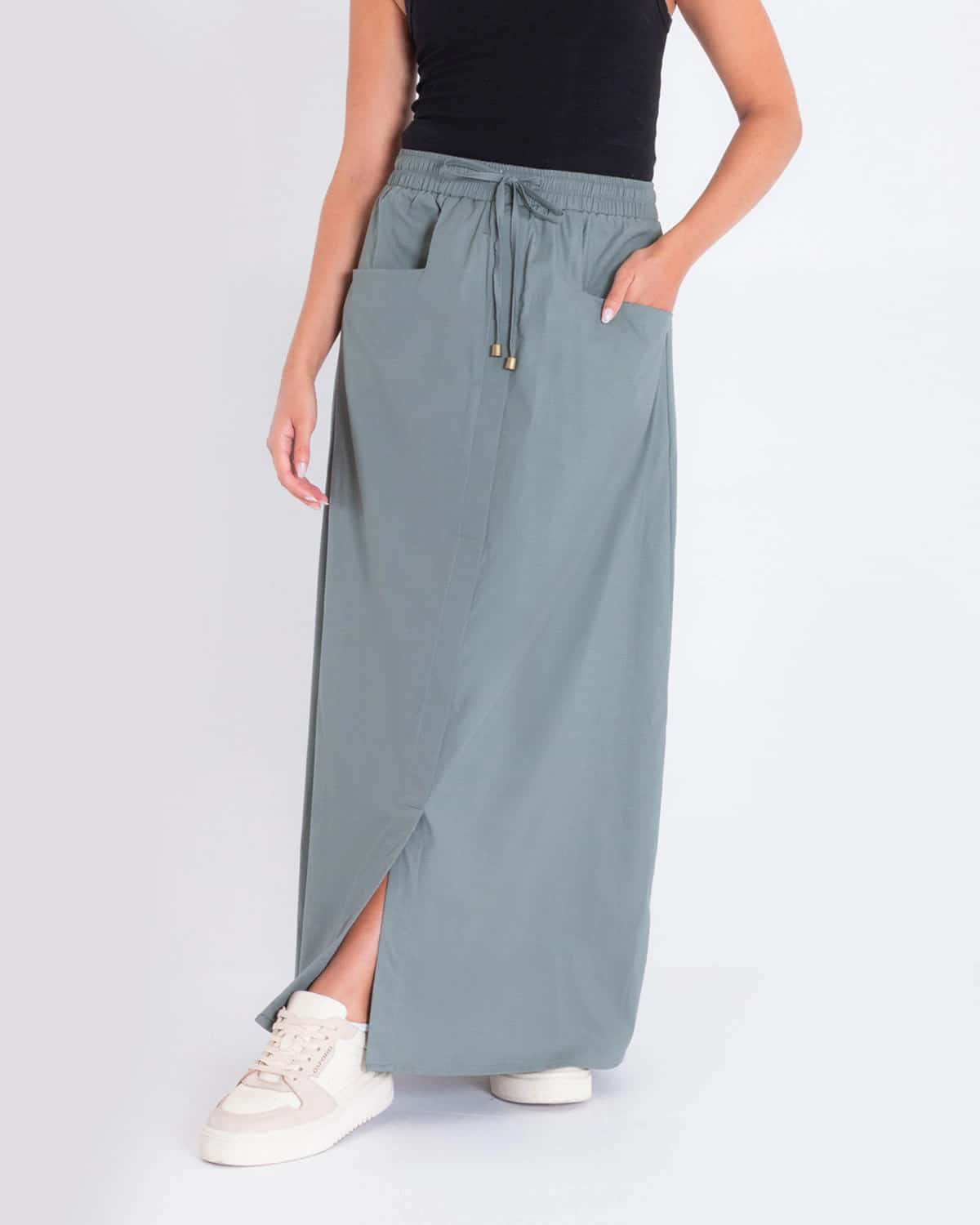 Falda verde para mujer