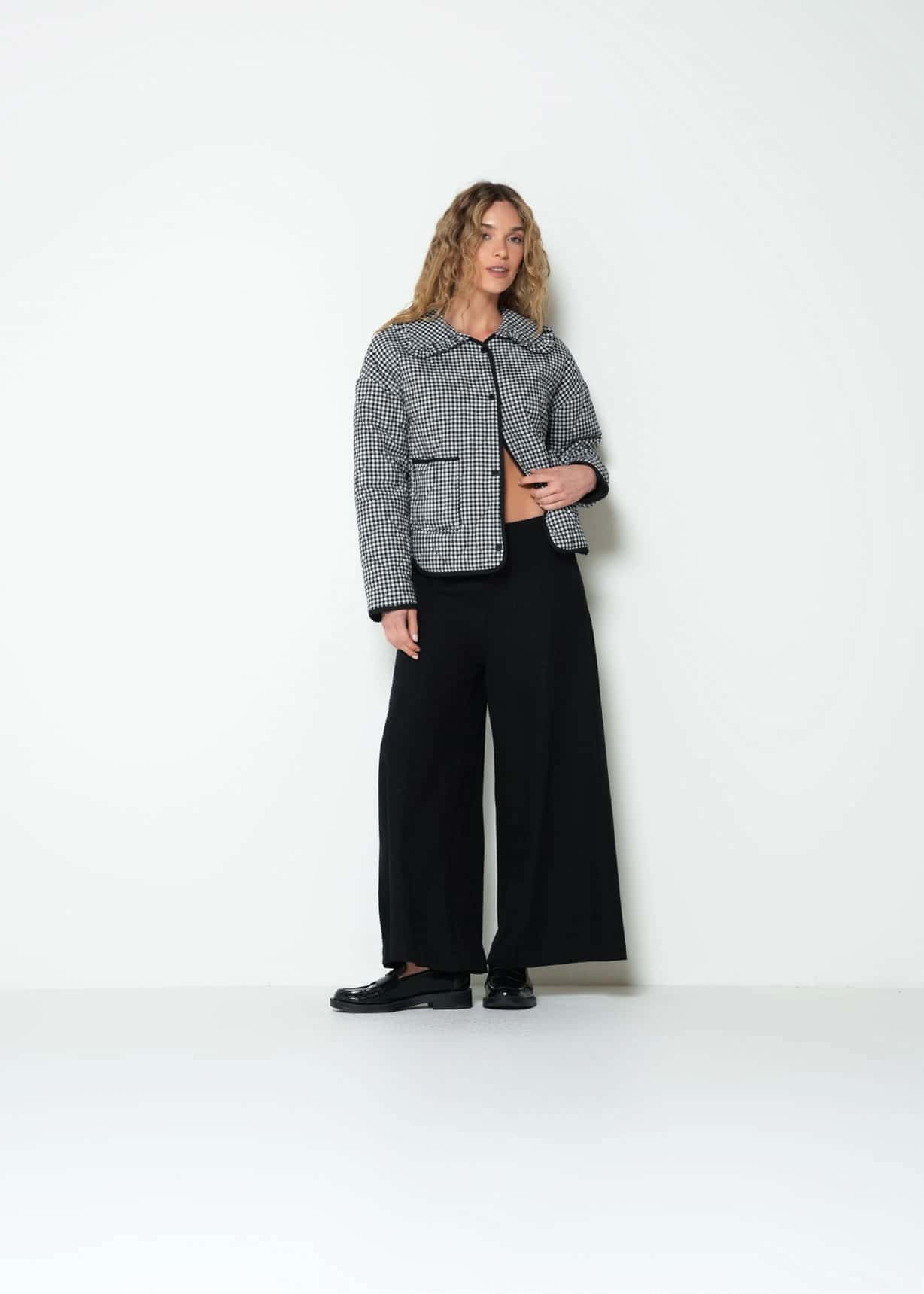 Pantalón culotte tiro alto