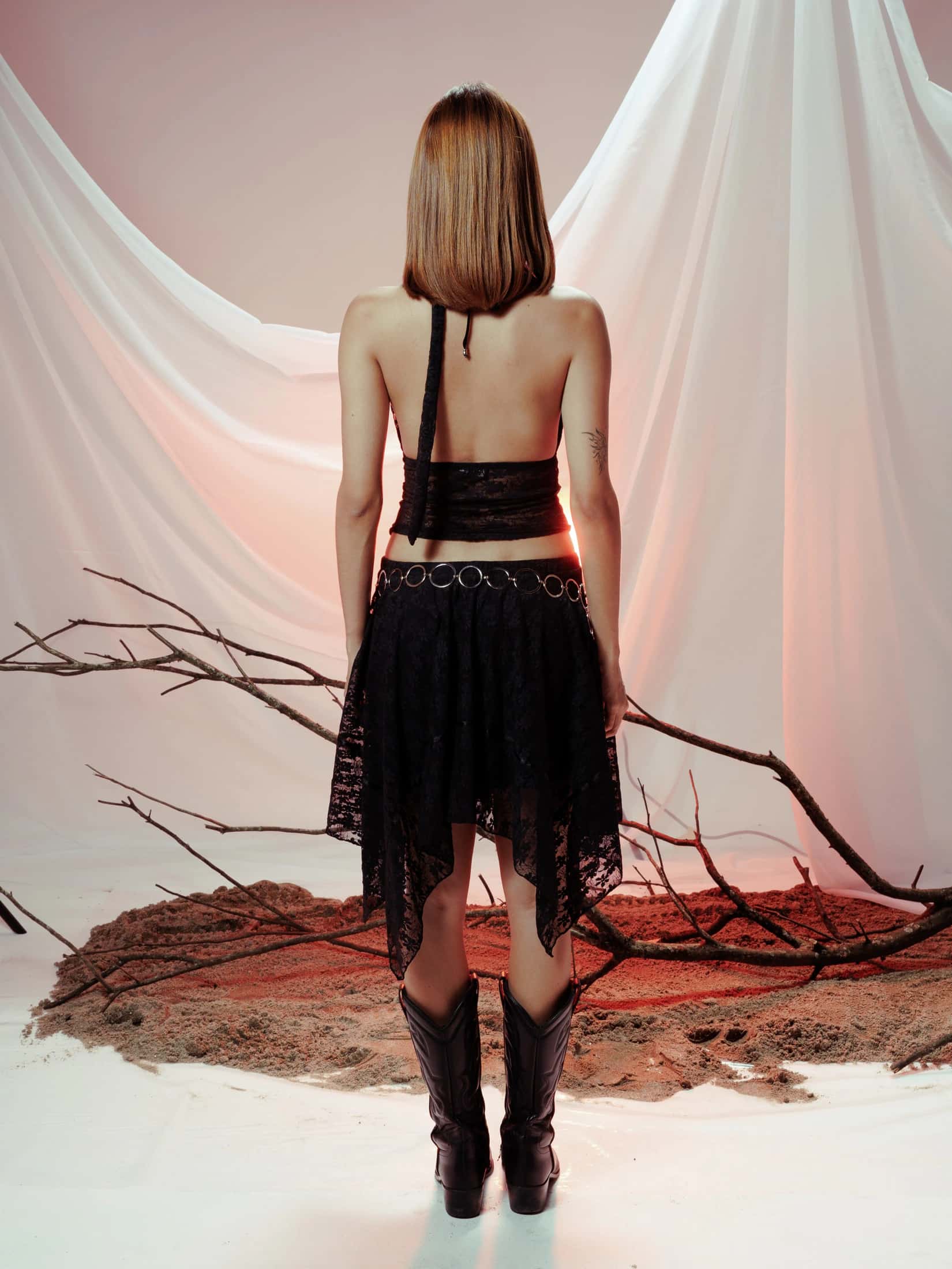 BLOSSOM SKIRT NEGRA - miniatura 4