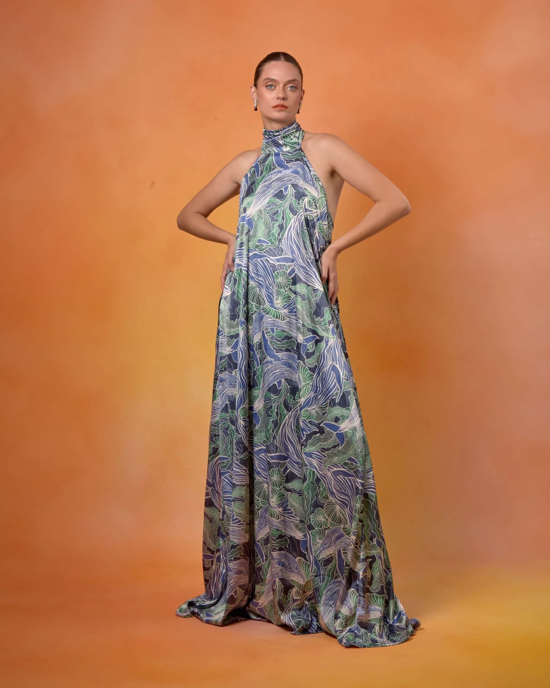 Vestido Apolinary Estampado Ballenas - miniatura 4