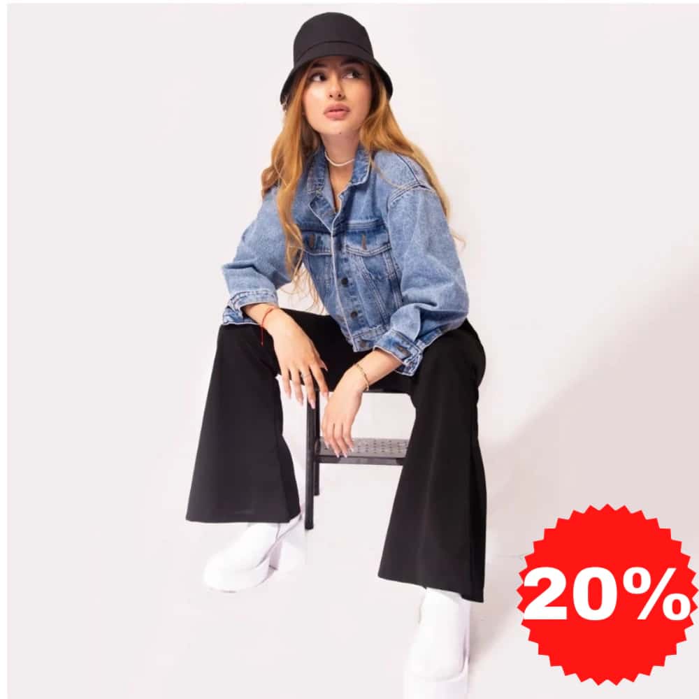 Pantalon Campana Negro