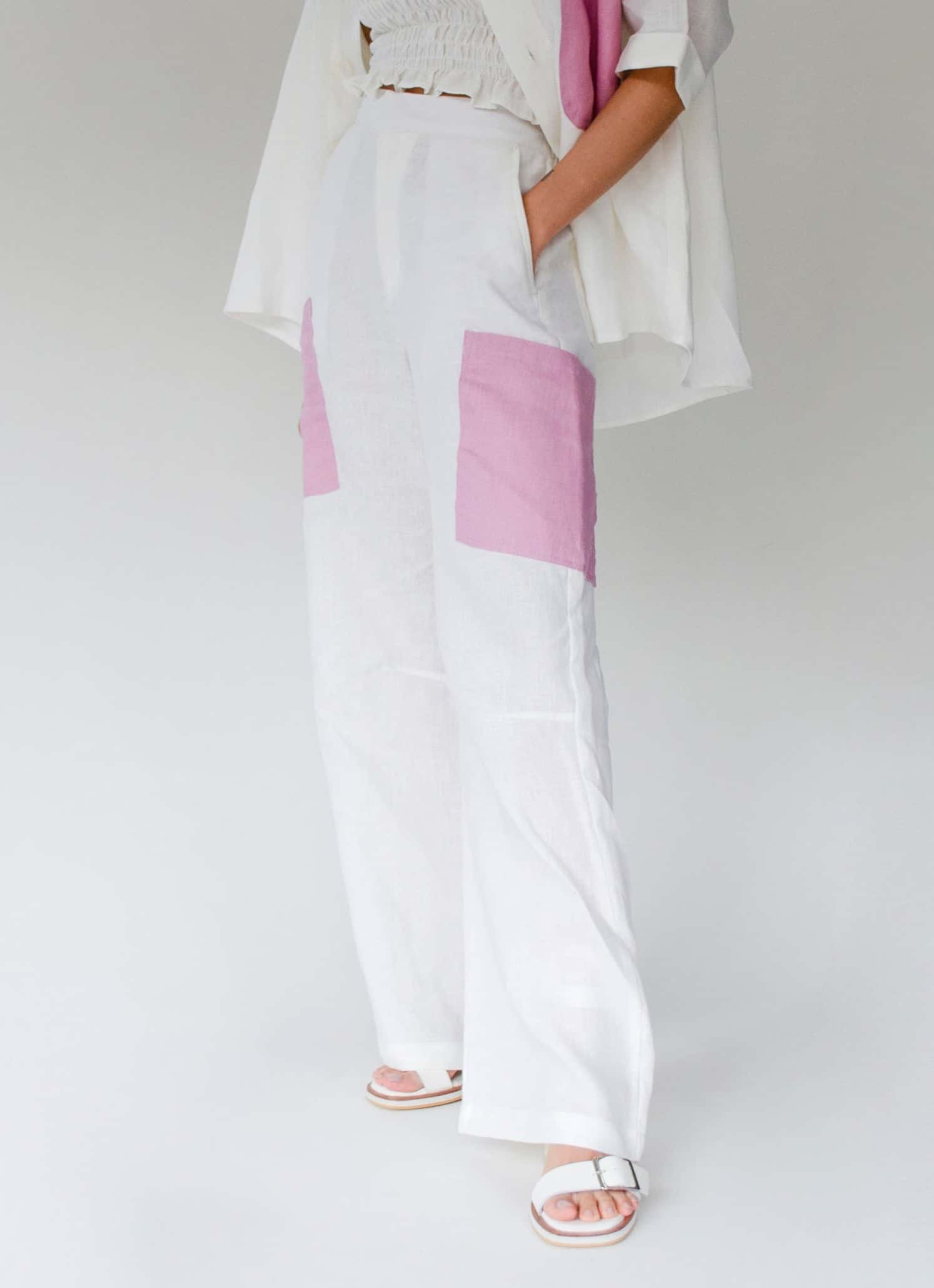Pantalón Dua de Lino - Marfil