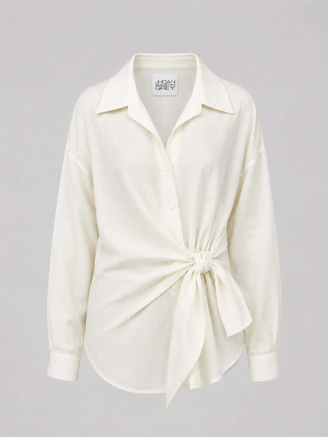 Tie-Waist Wrap Shirt - miniatura 1