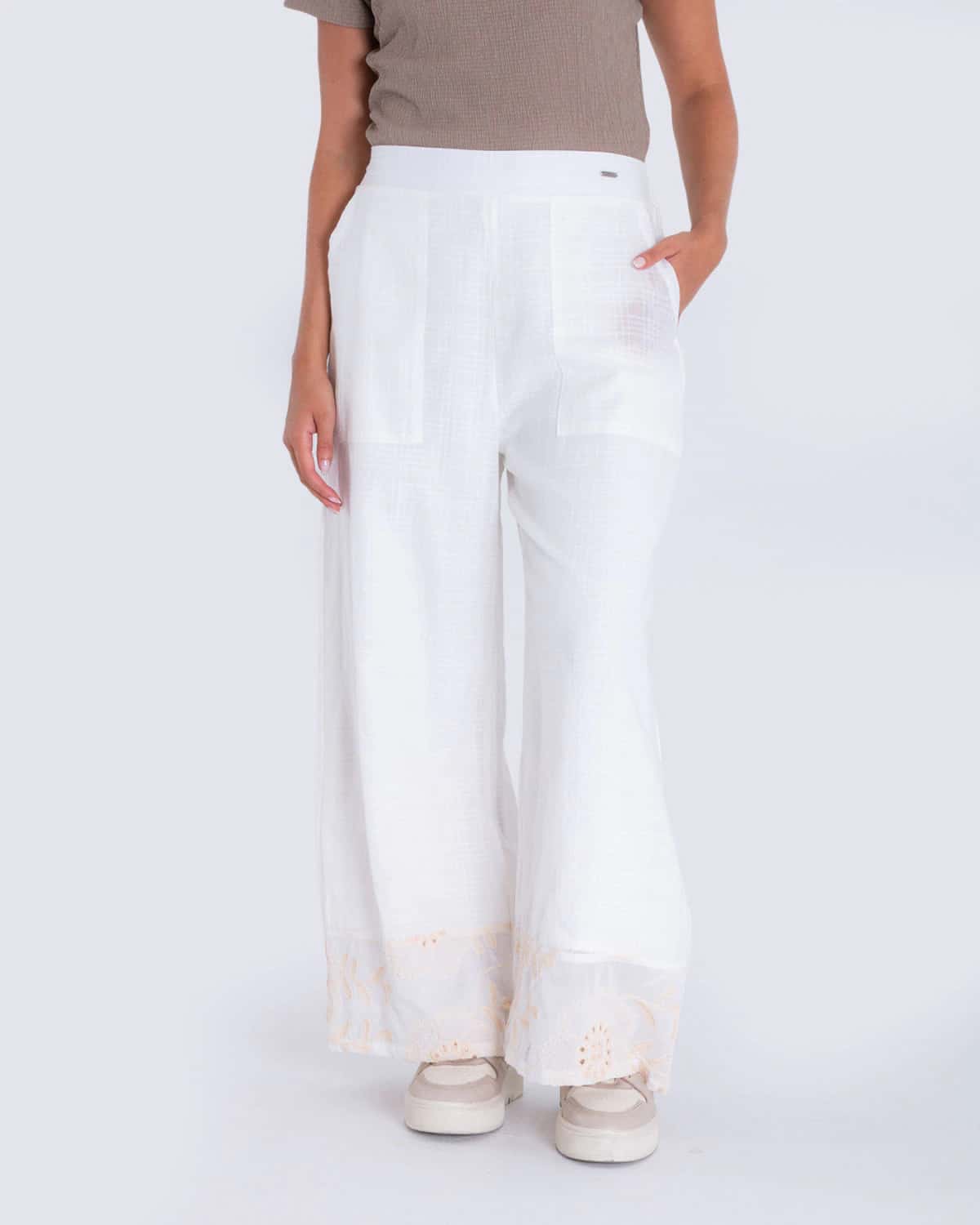 Pantalon ivory para mujer