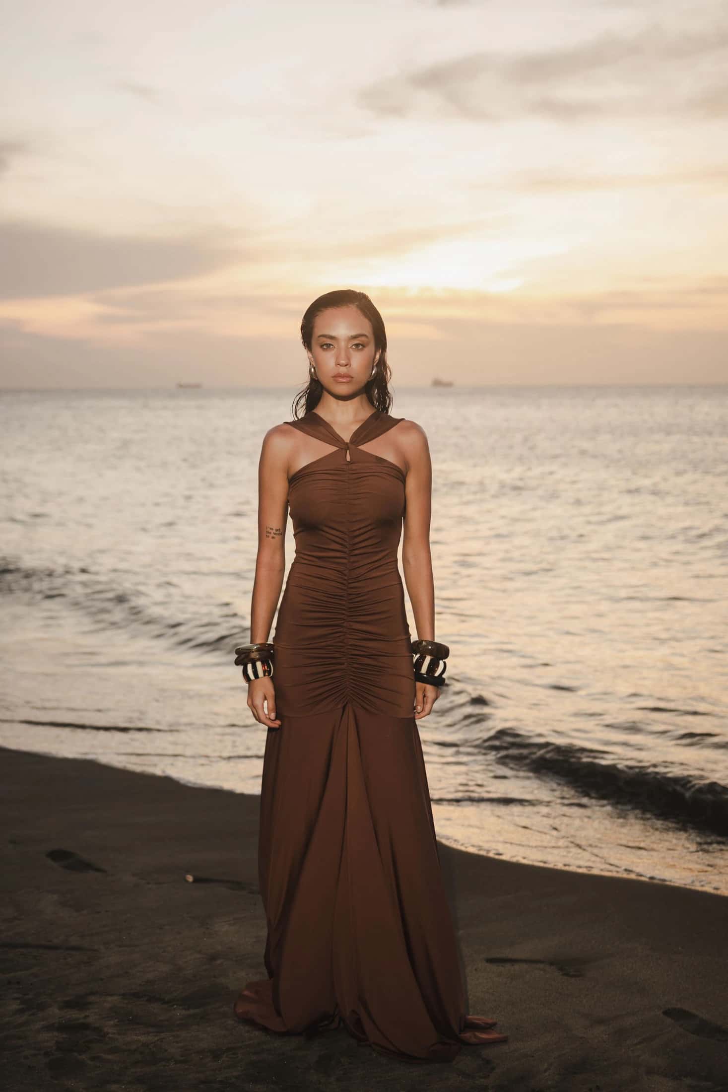 PRE-ORDER AYA GOWN - DARK CHOCOLATE
