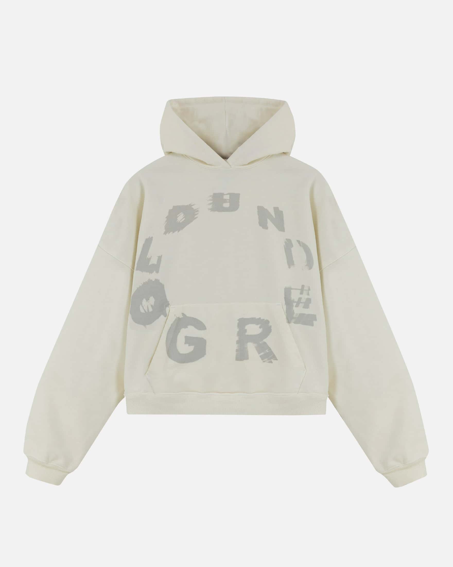 Echoes Tremor Boxy Fit Hoodie White