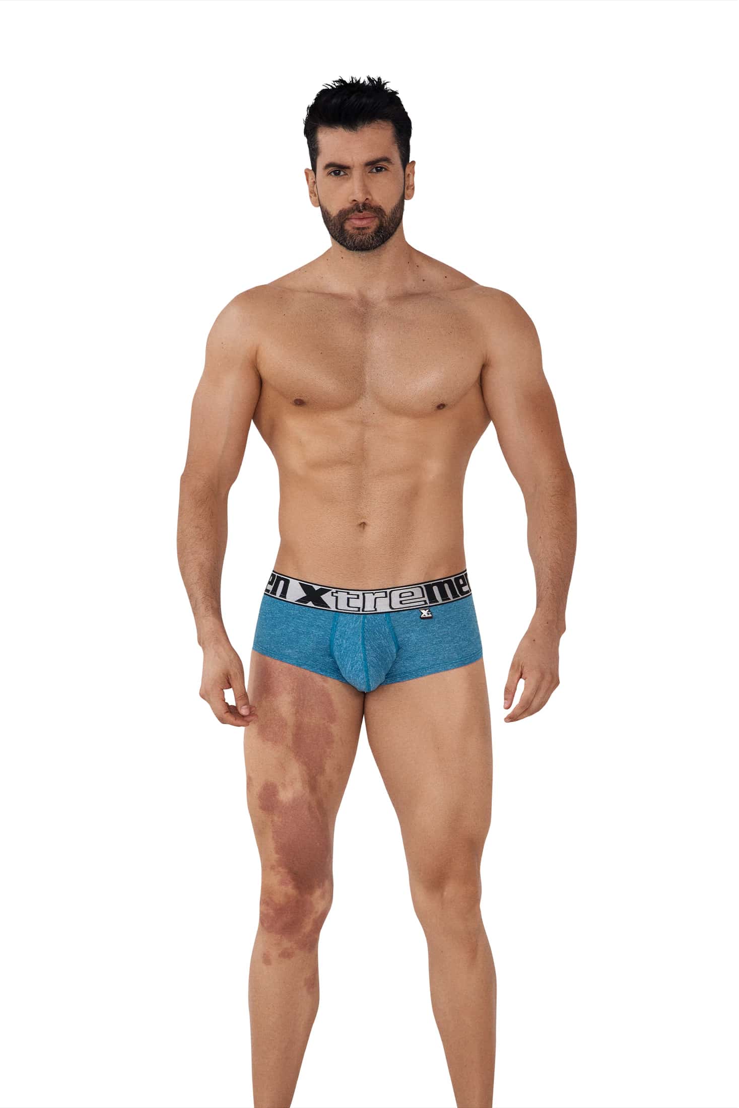 BRIEF MICROFIBRA JASPE 1X1 TURQUESA