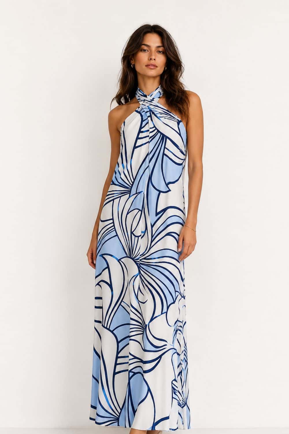 Vestido filosofia del arte ivory navy