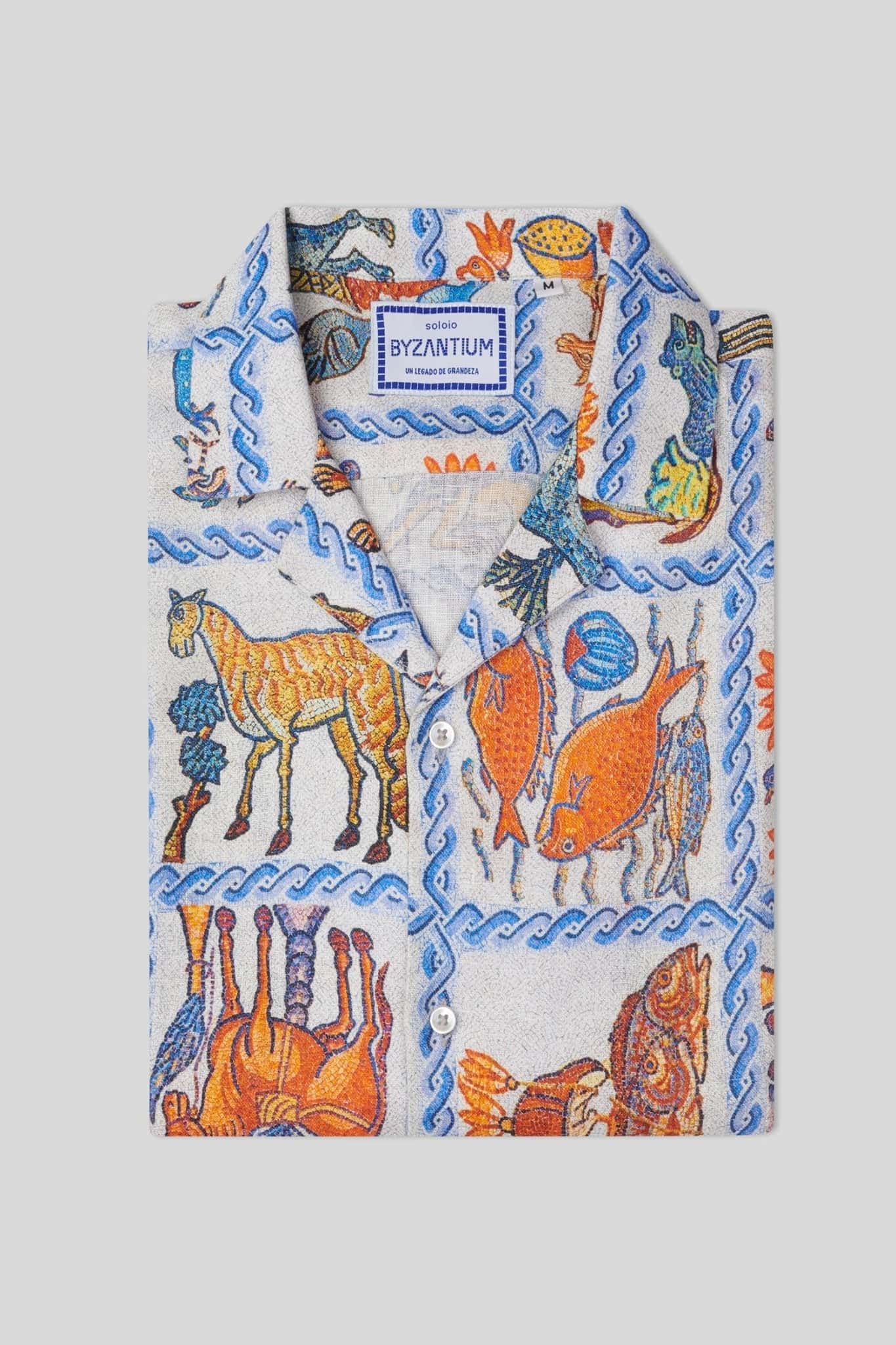 Men's linen shirt byzantium - miniatura 6