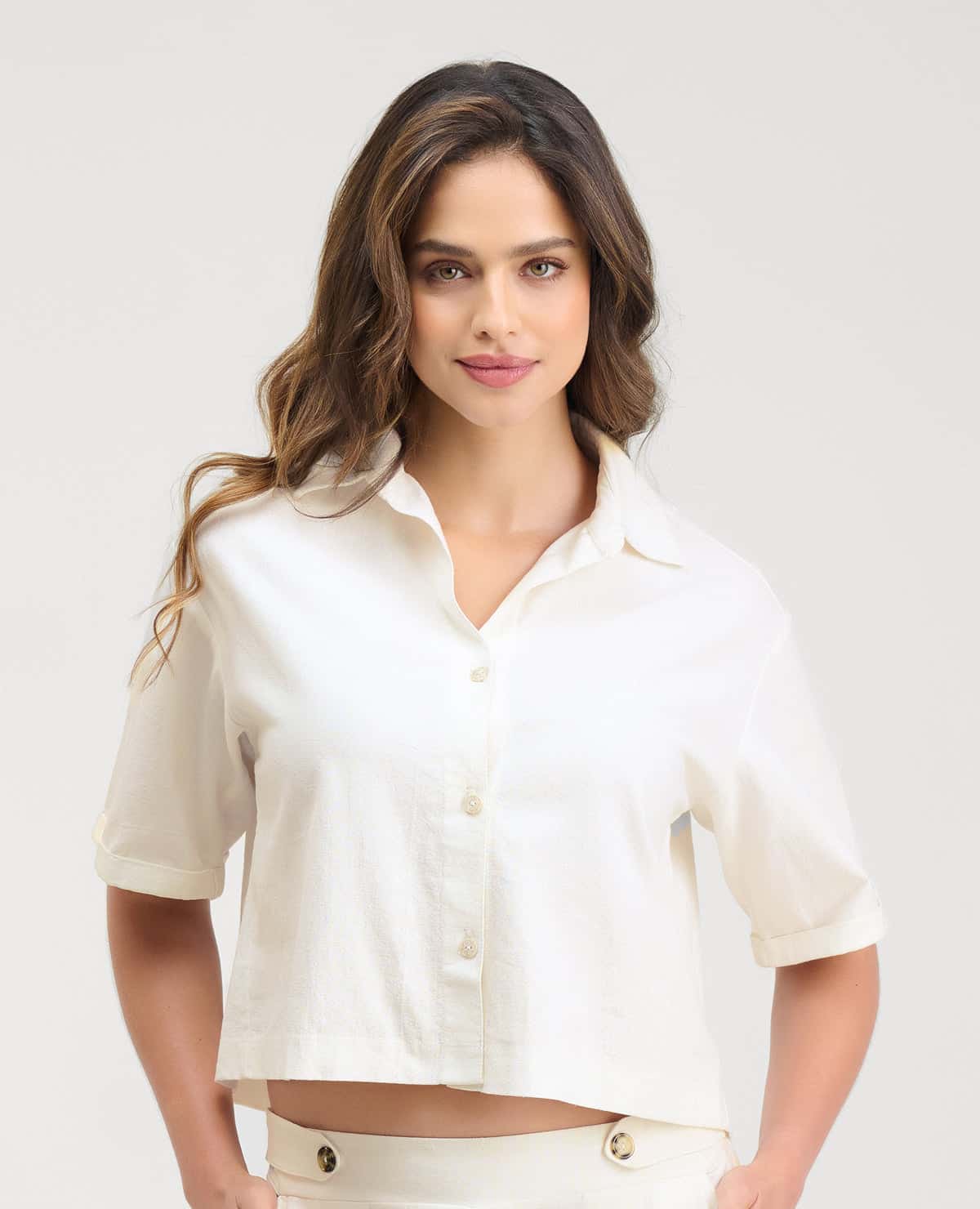Camisa de Botones | Manga Corta | Botones Frontales