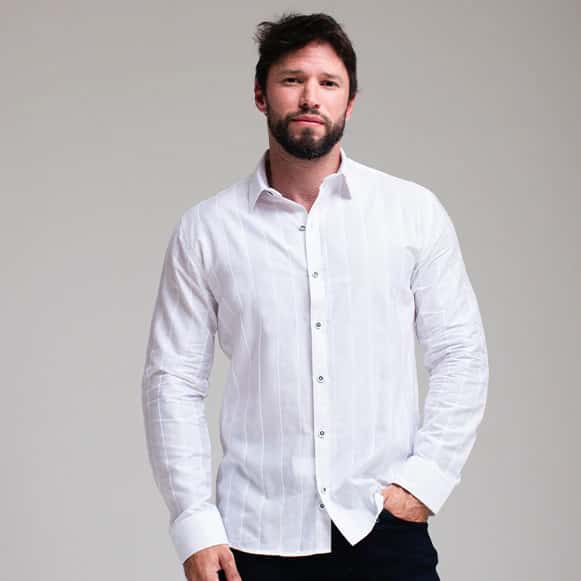 CAMISA ML 100% ALGODON HOMBRE