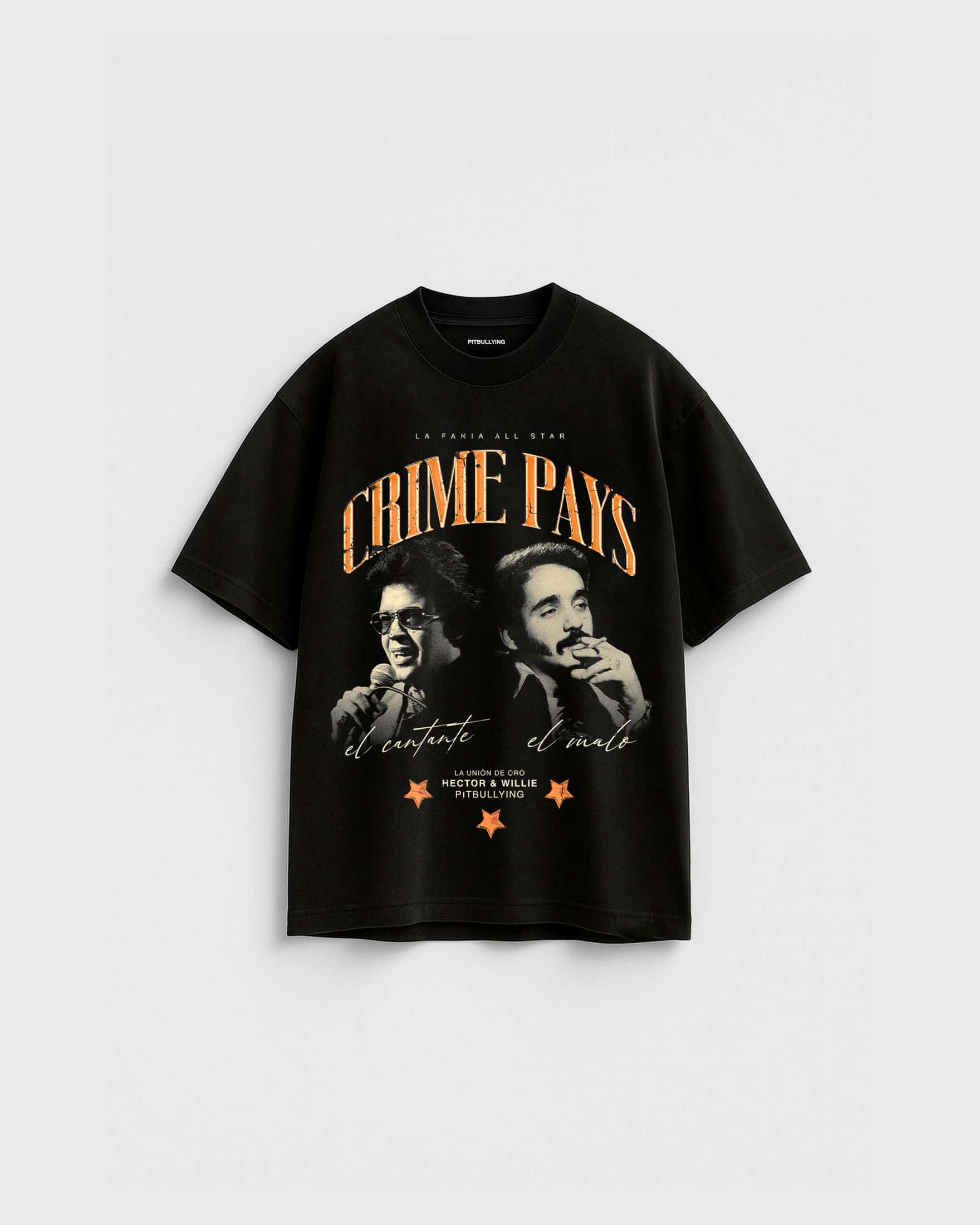 Camiseta Oversize Crime Pays Negra - miniatura 1