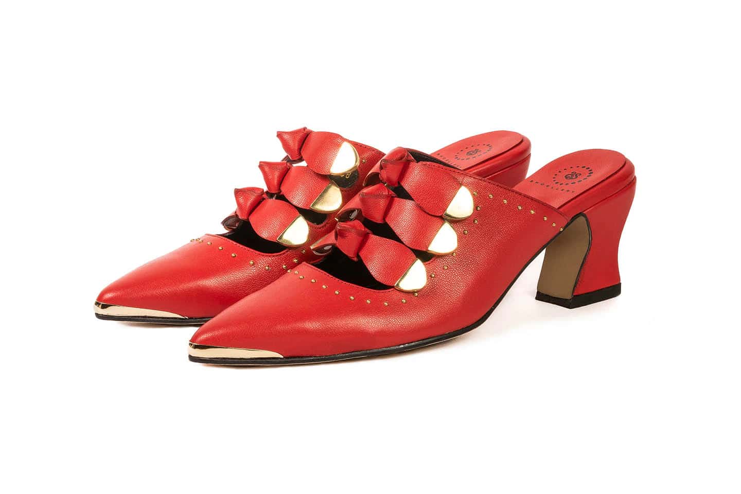 MULES SHOELLERY RED X GOLD