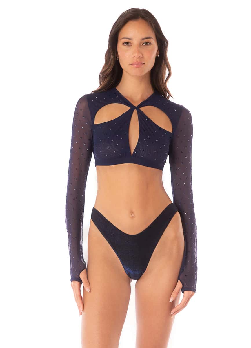 Maaji Midnight Blue Nate Crop Top