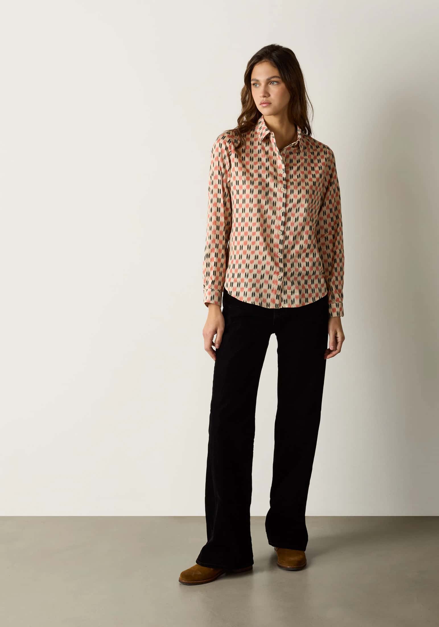 Camisa Allegra Estm Optico Rojo - Negro