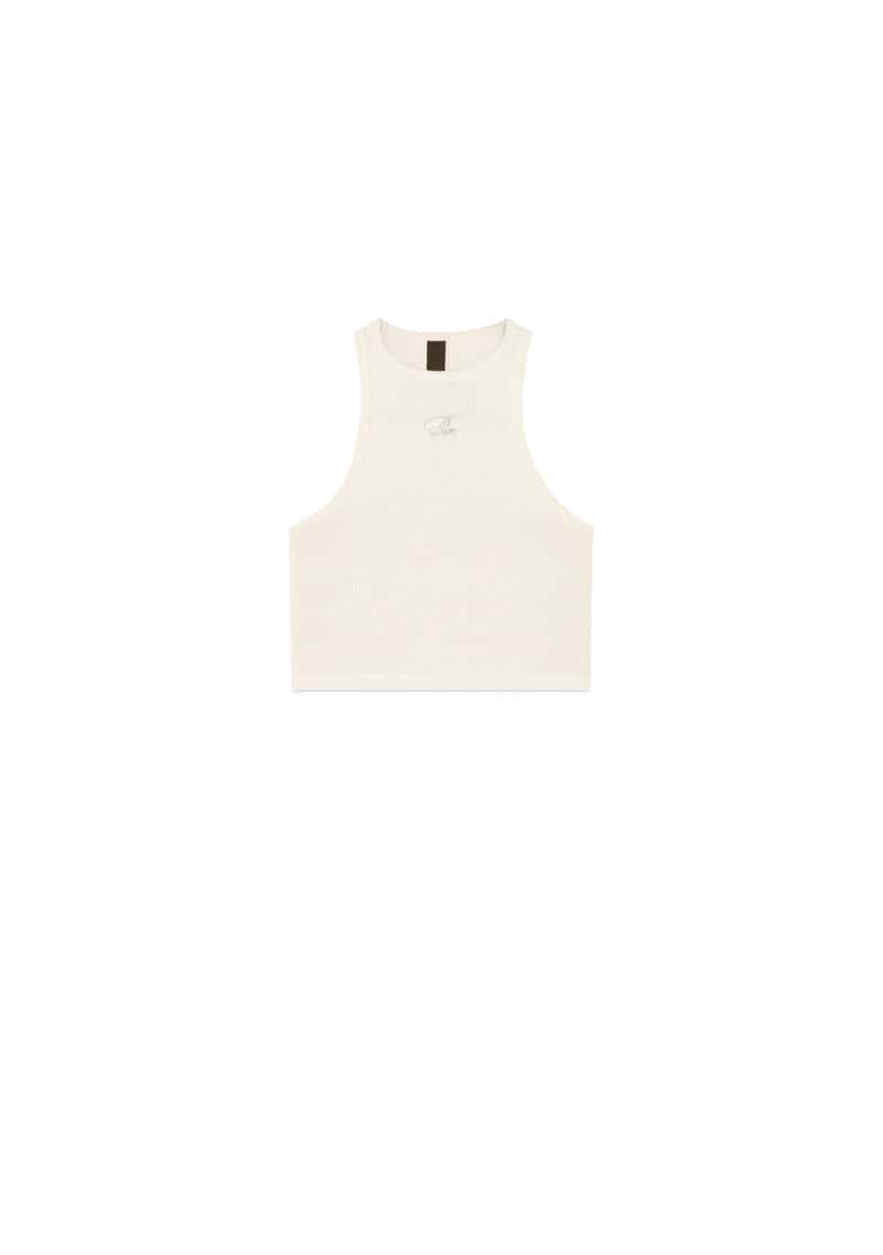 Heraldic cream crop top