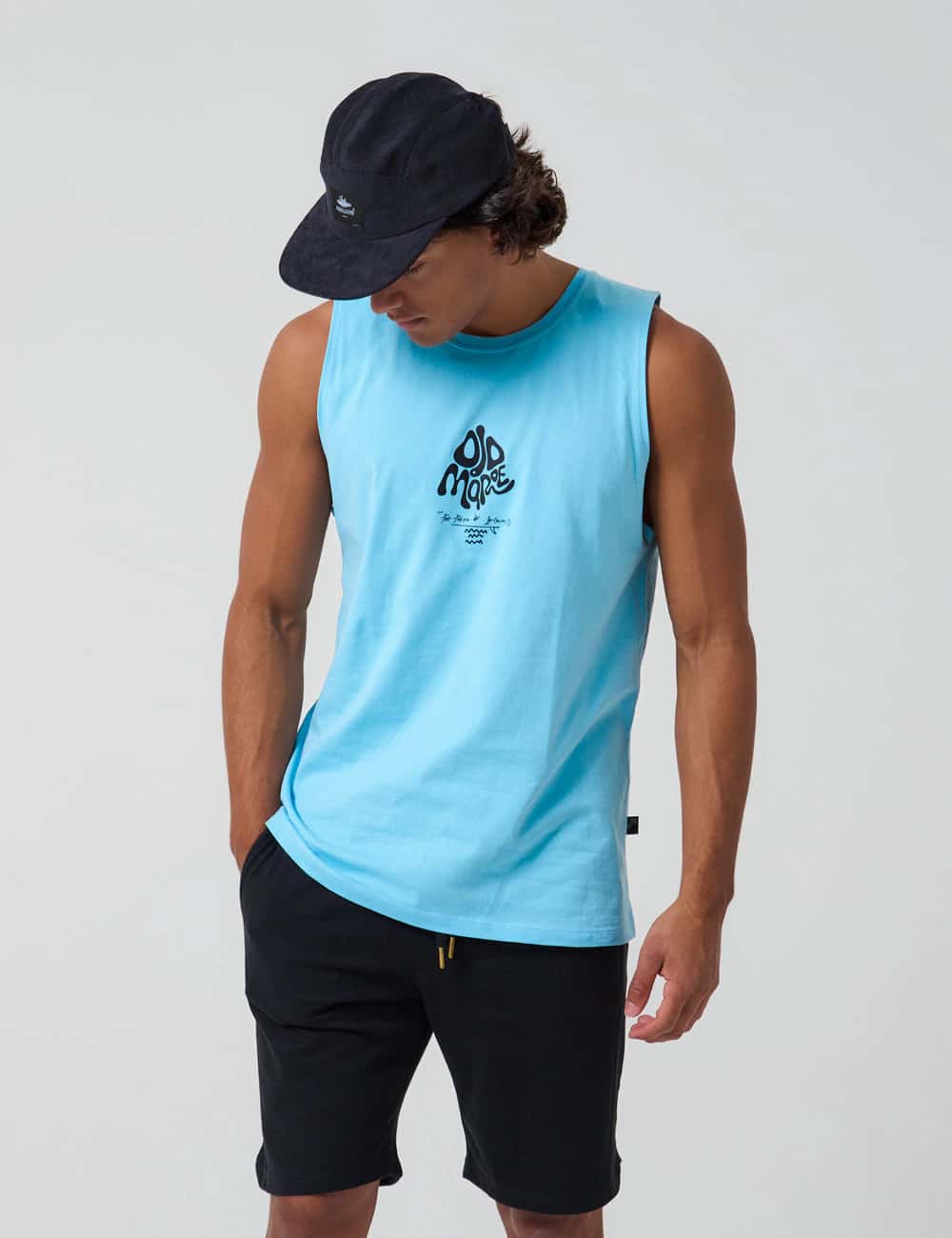 Camisilla Oversize Ojo de Mar Azul Claro Hombre
