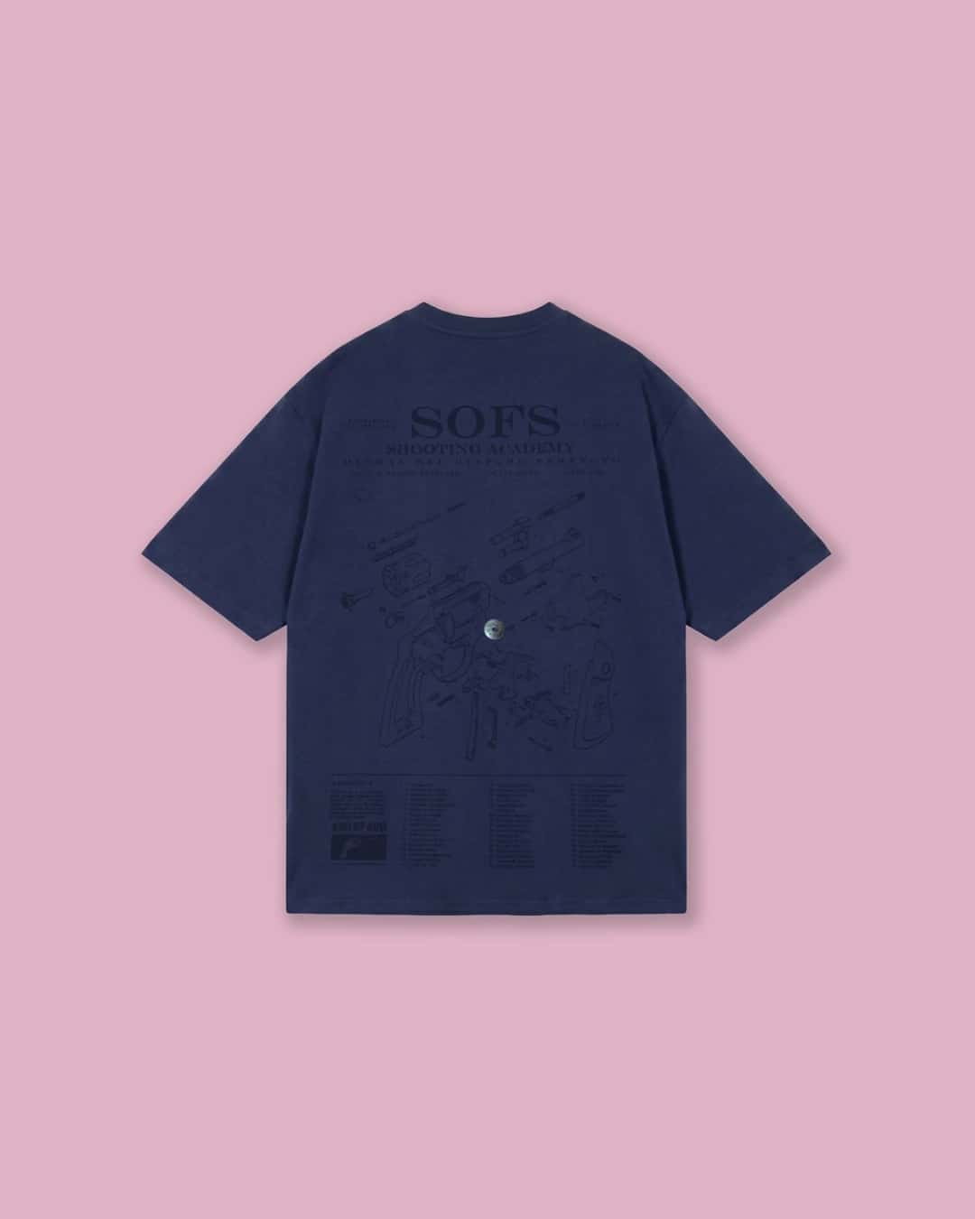 SOFS ACADEMY OVERSIZED T-SHIRT — WASHED BLUE - miniatura 3