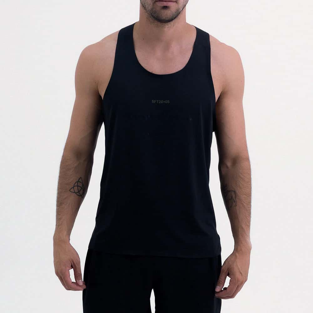 CAMISETA RUNNING MANGA SISA LEVIT BLACK PARA HOMBRE - miniatura 3