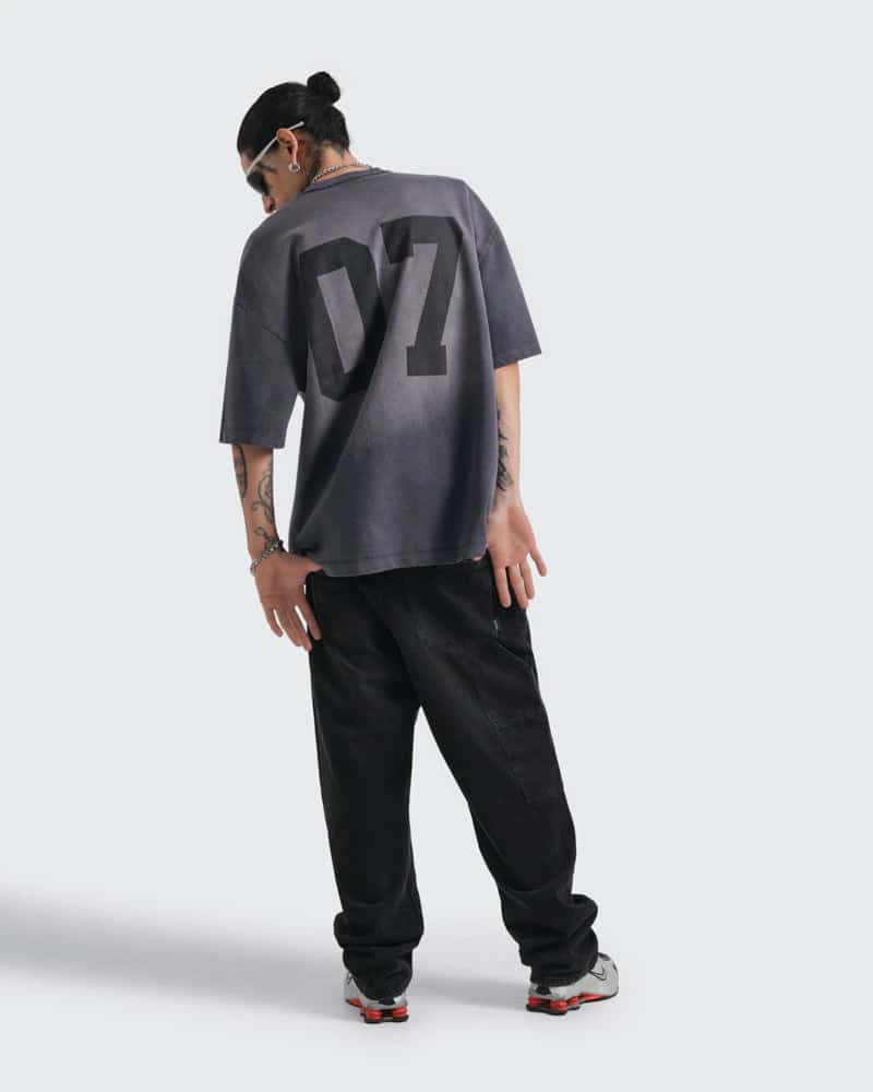Camiseta Gris Oversize Fearless - miniatura 7