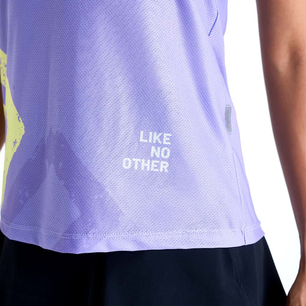 CAMISETA RUNNING MANGA SISA ENGRAVED LILA PARA MUJER - miniatura 3