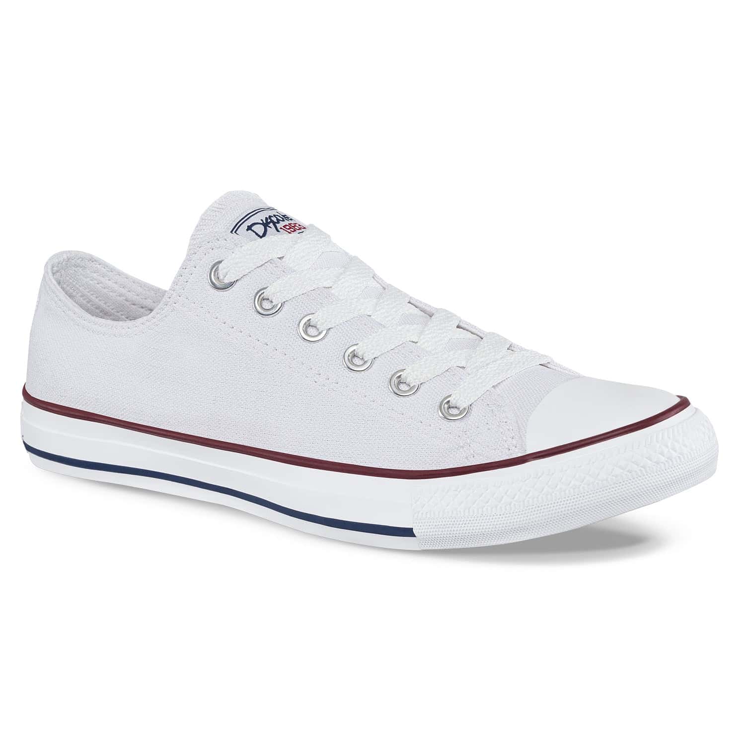 Tenis Casuales Discovery Bajo Blanco-Rojo Croydon Unisex