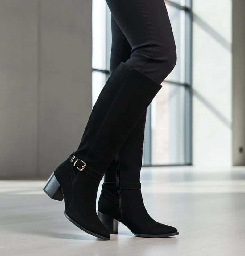 Bota Loren Gamuza Negro - miniatura 2