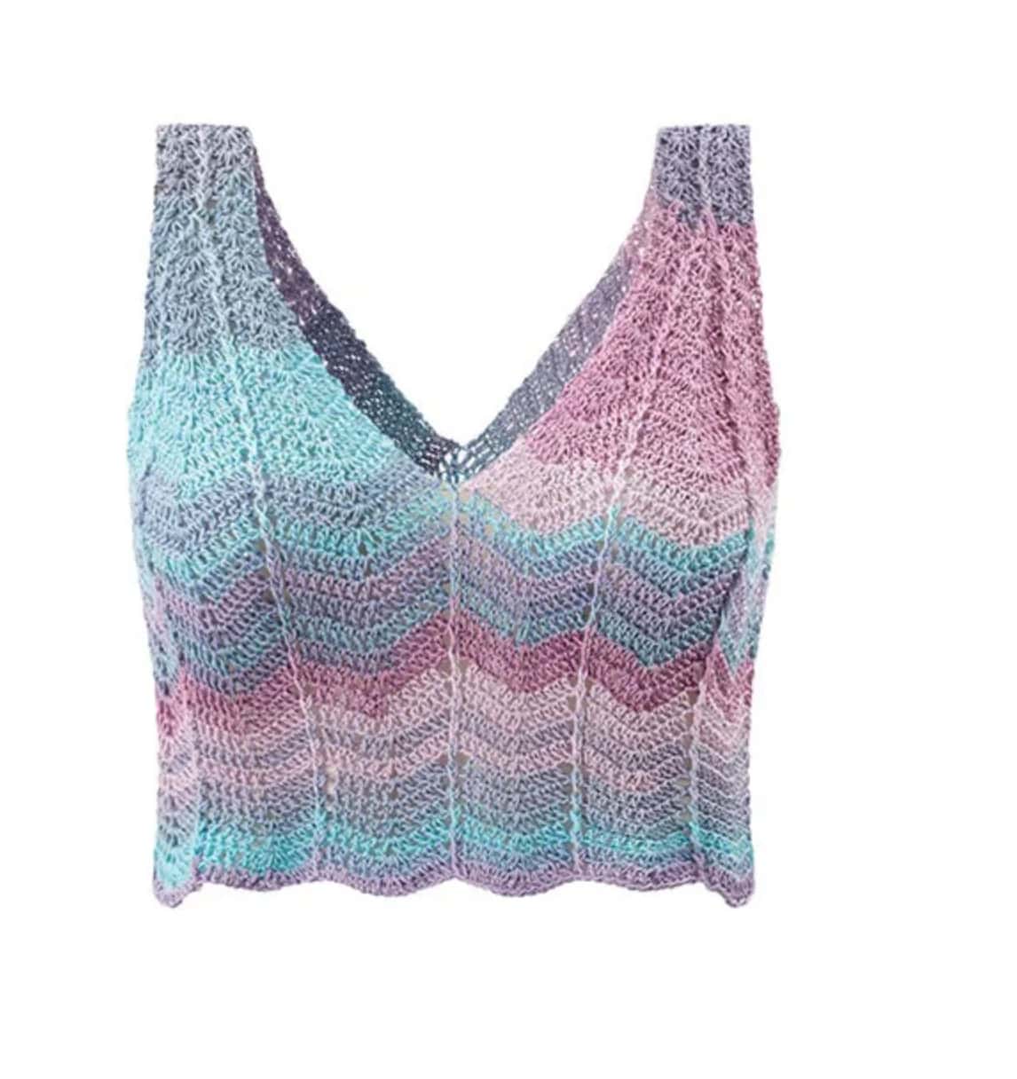Lilac Multicolor Crop Top - miniatura 3