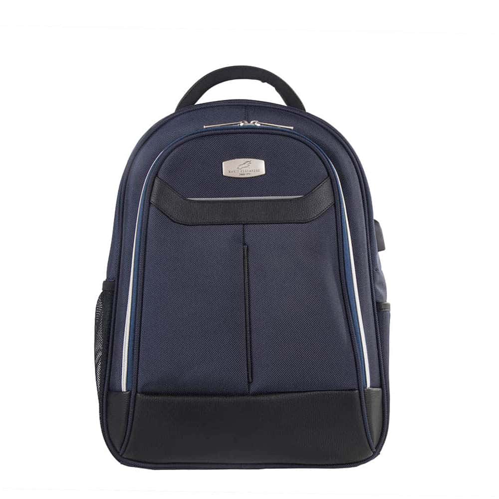 Morral Curvo Dos Cremalleras Azul Urban