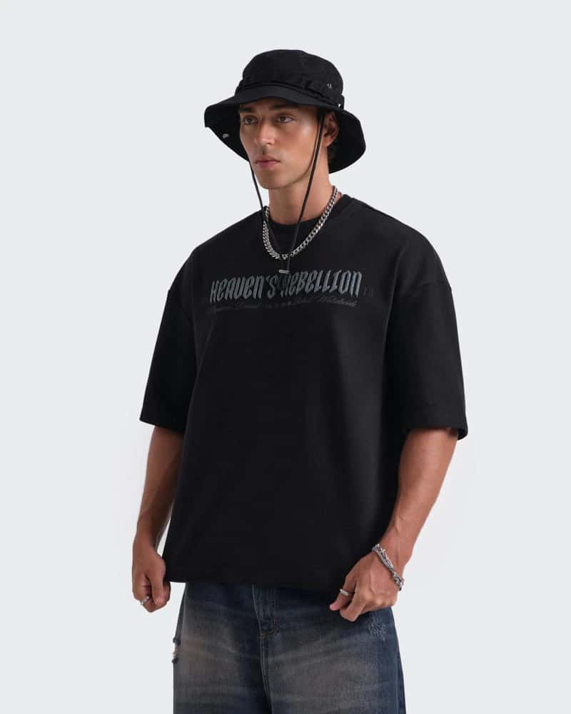 Camiseta Negra Oversize Rebellion - miniatura 3