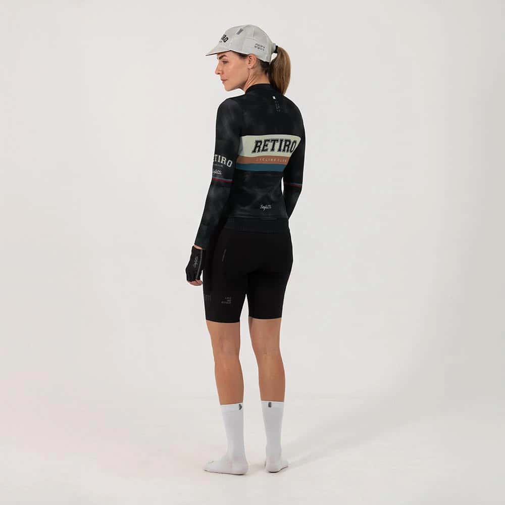 CAMISA CICLISMO MANGA LARGA RETIRO 2025 BLACK PARA MUJER - miniatura 2
