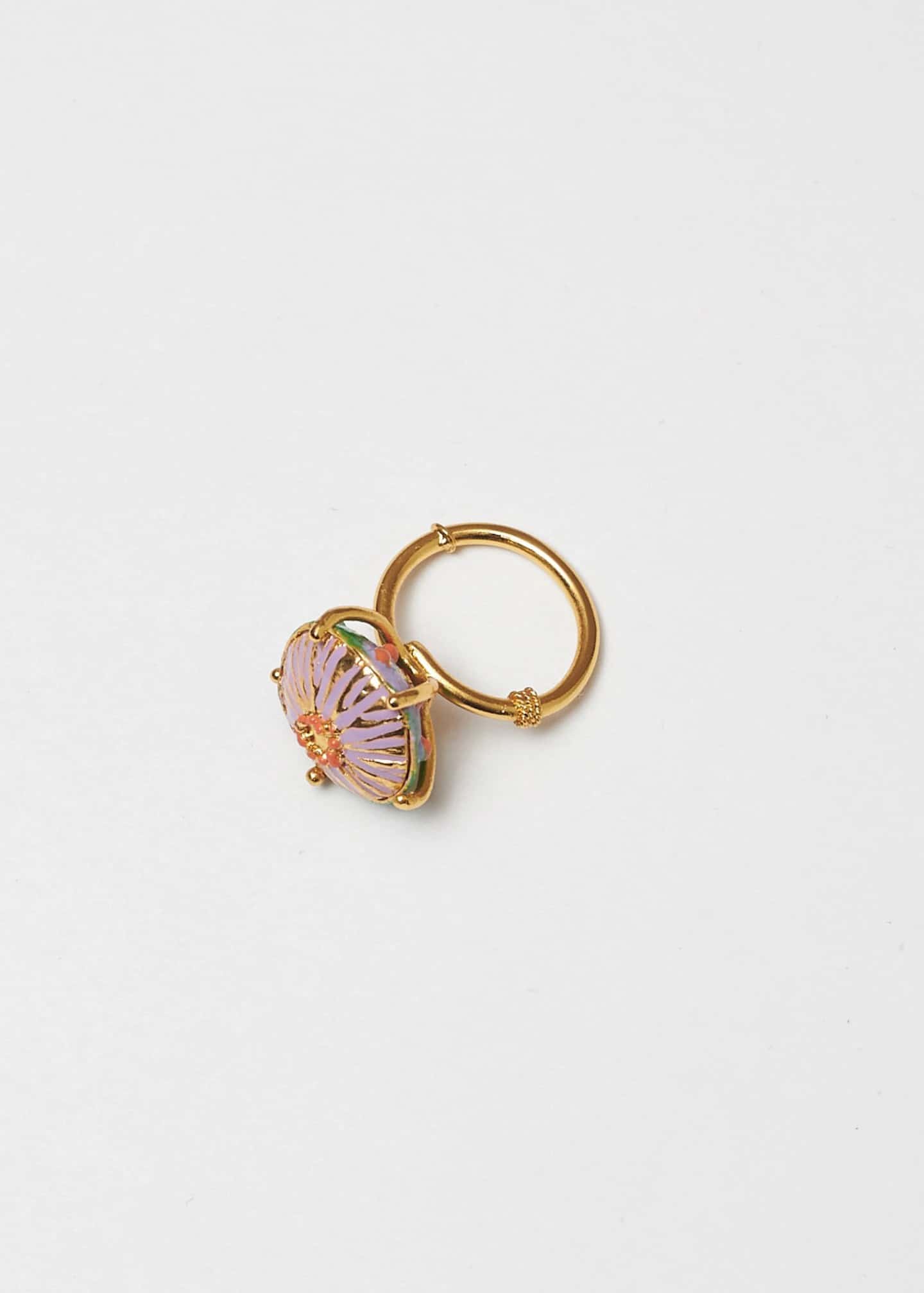 Anillo sombrerito midi verde lila