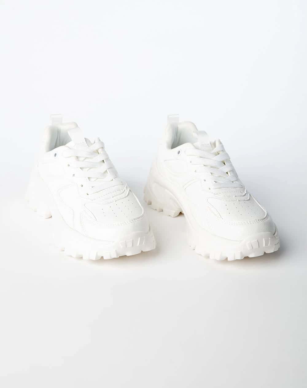 Tenis tipo chunky blancos niña