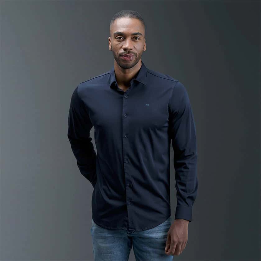 Camisa Manga Larga Azul