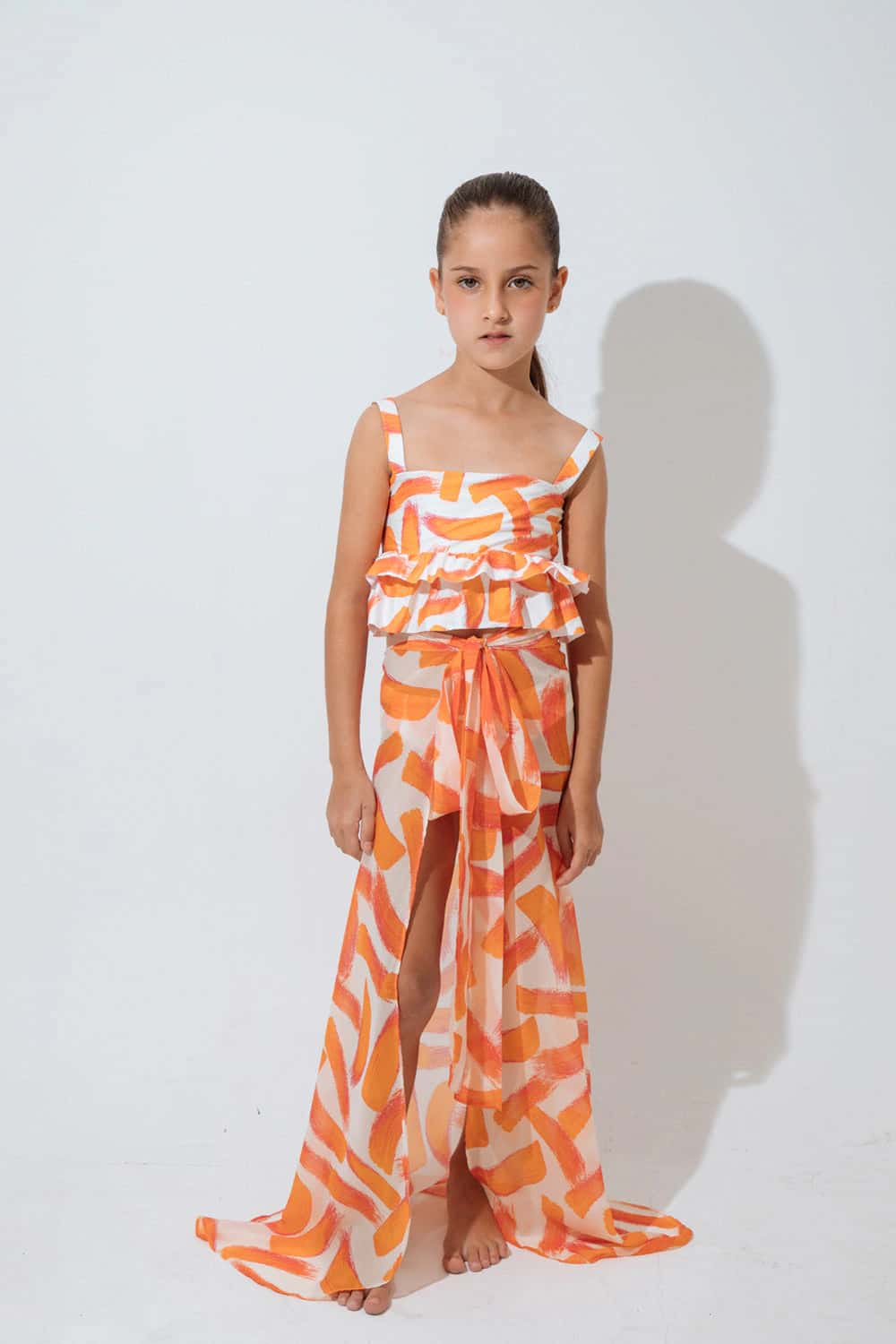 Nina Skirt Tangerie | Falda Larga con Amarre Lateral - Salida de Baño Estampada