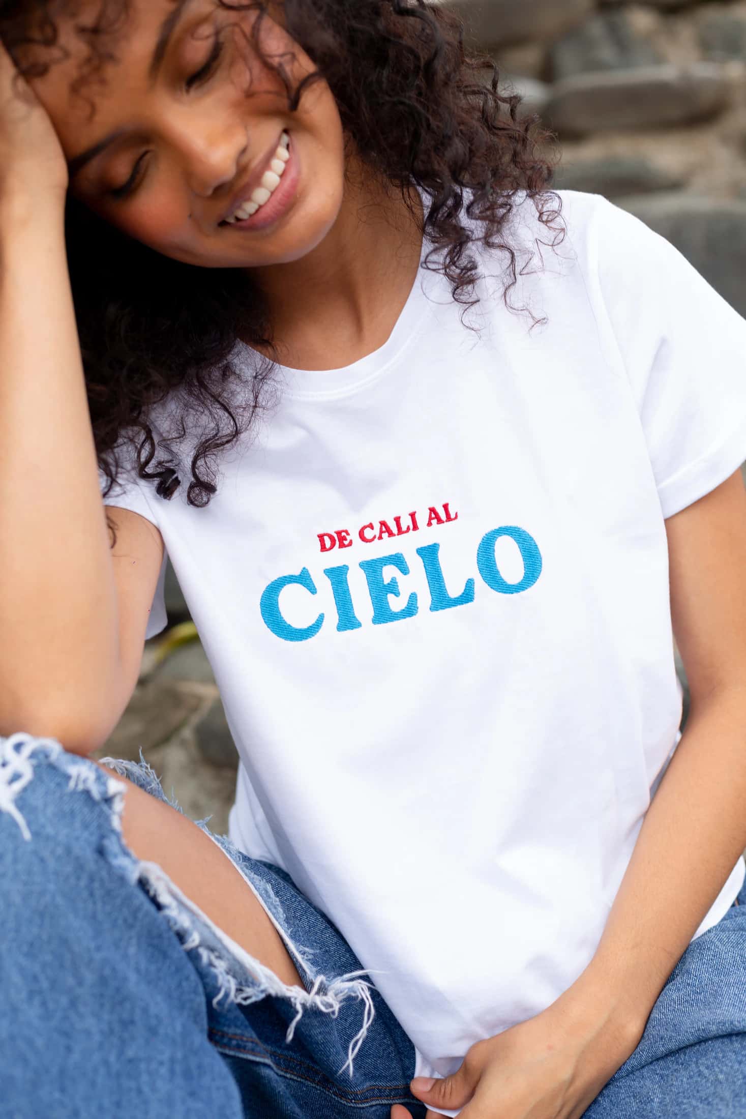 De Cali al Cielo Embroidered Oversized Tee