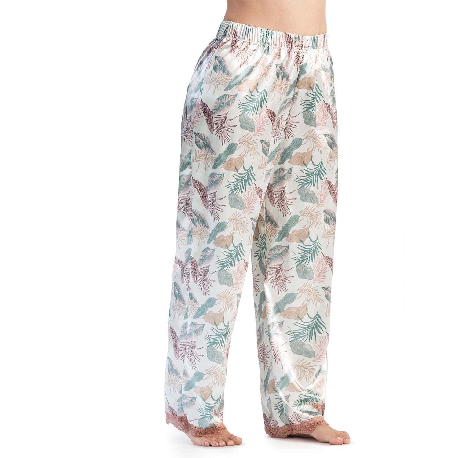 PANTALÓN DE PIJAMA CON ENCAJE EN BOTA - miniatura 2