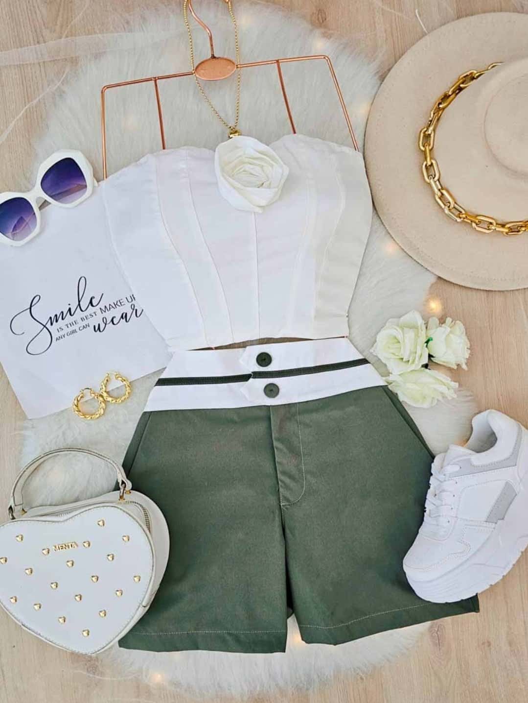 Short Lisbeth (Verde Oliva- Crudo)