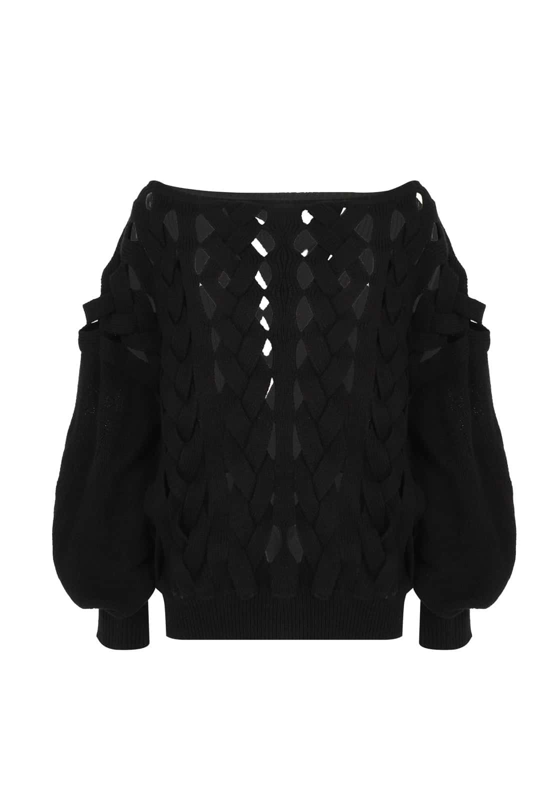 FLAT BRAIDED KNITTED SWEATER