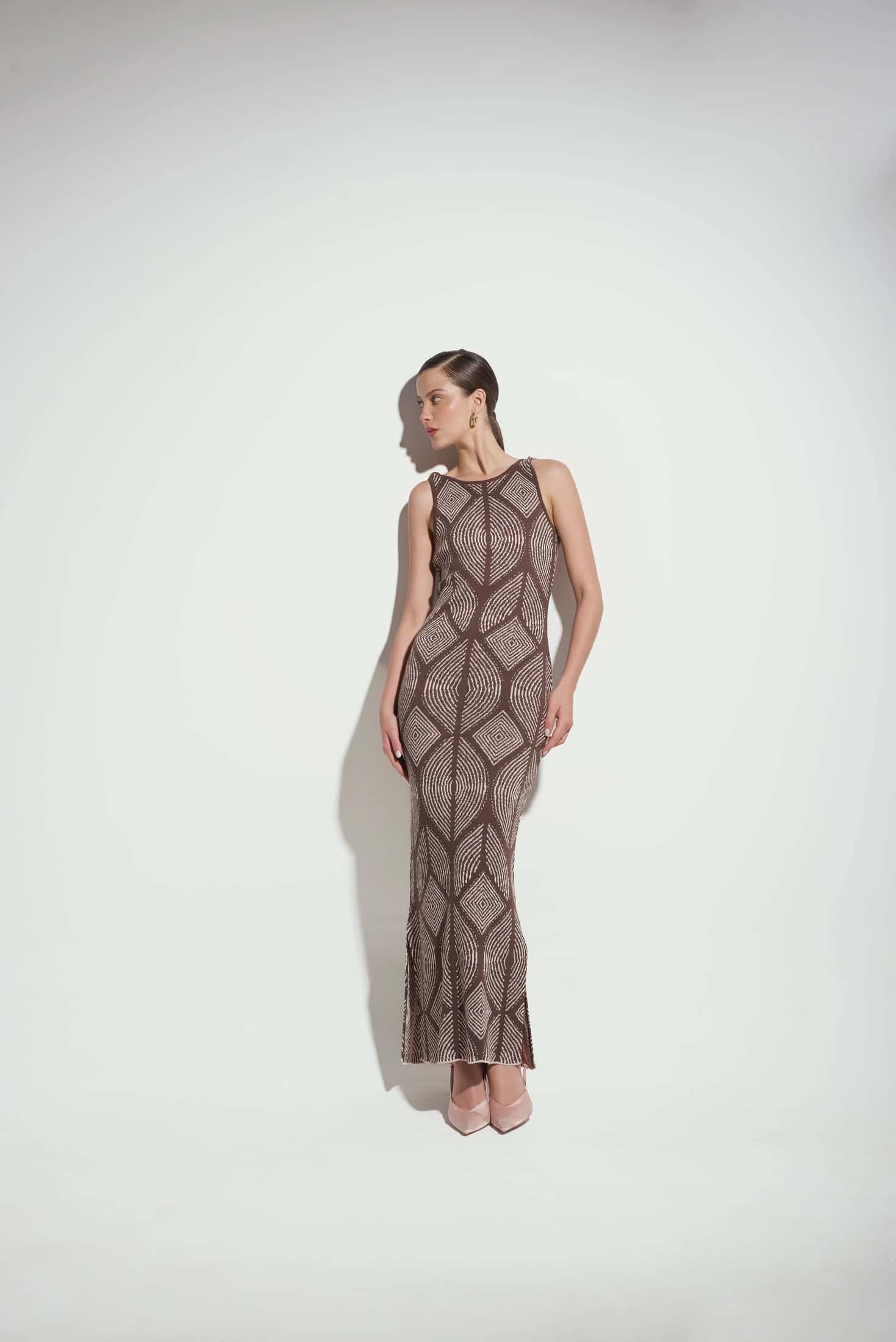 Vestido Atenea Café - Palo de Rosa