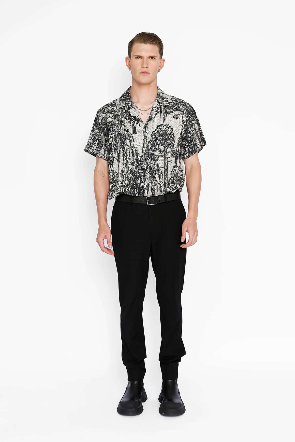 Camp Shirt in Black Willow