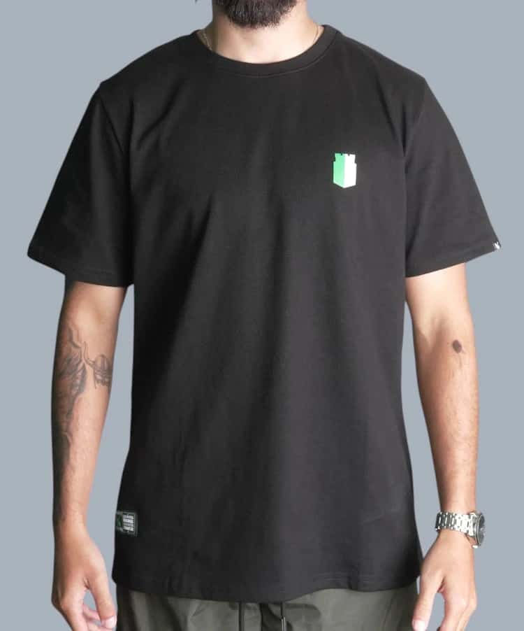 CAMISETA NEGRA SOY DEL VERDE HOMBRE