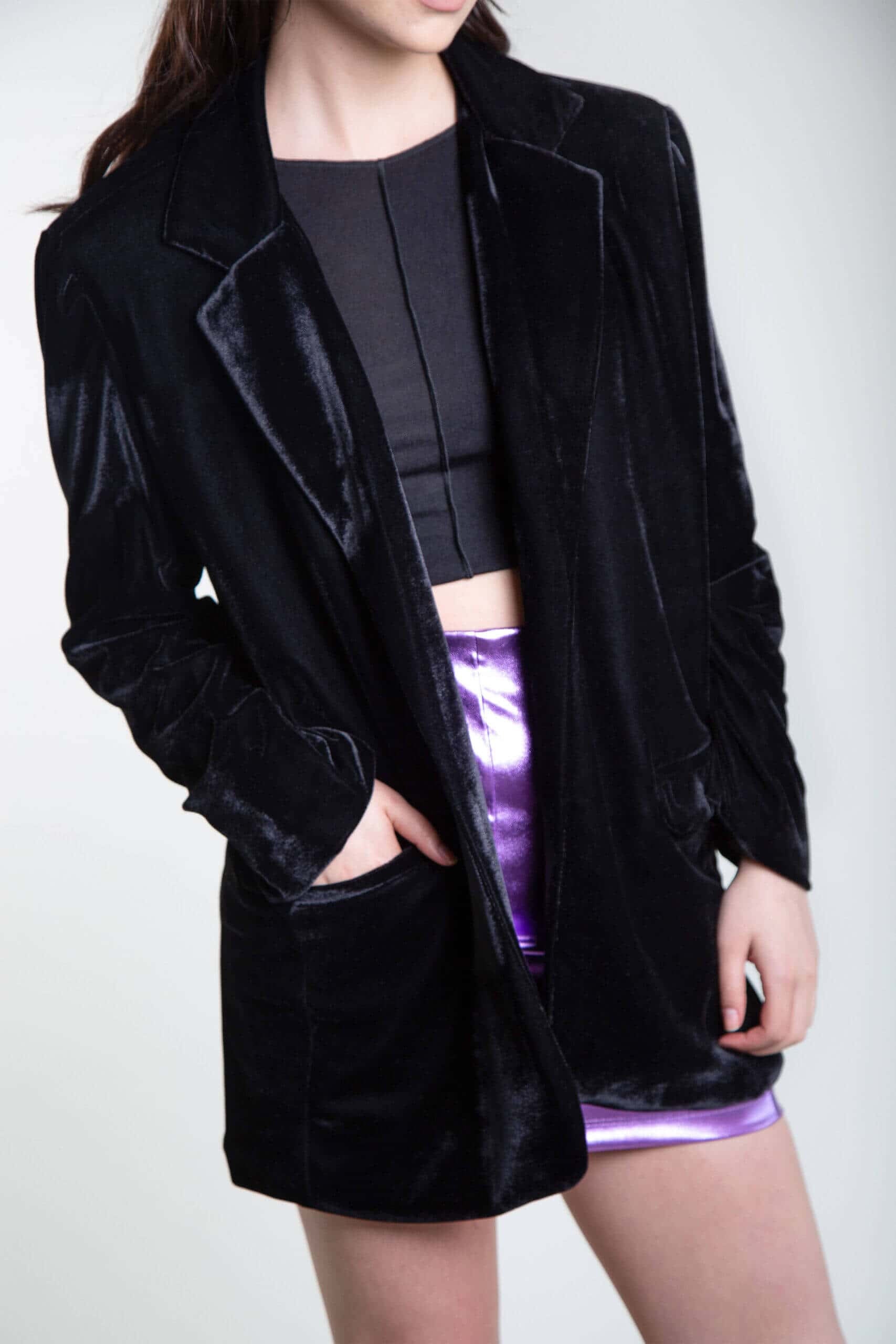 Blazer Velvet Negro