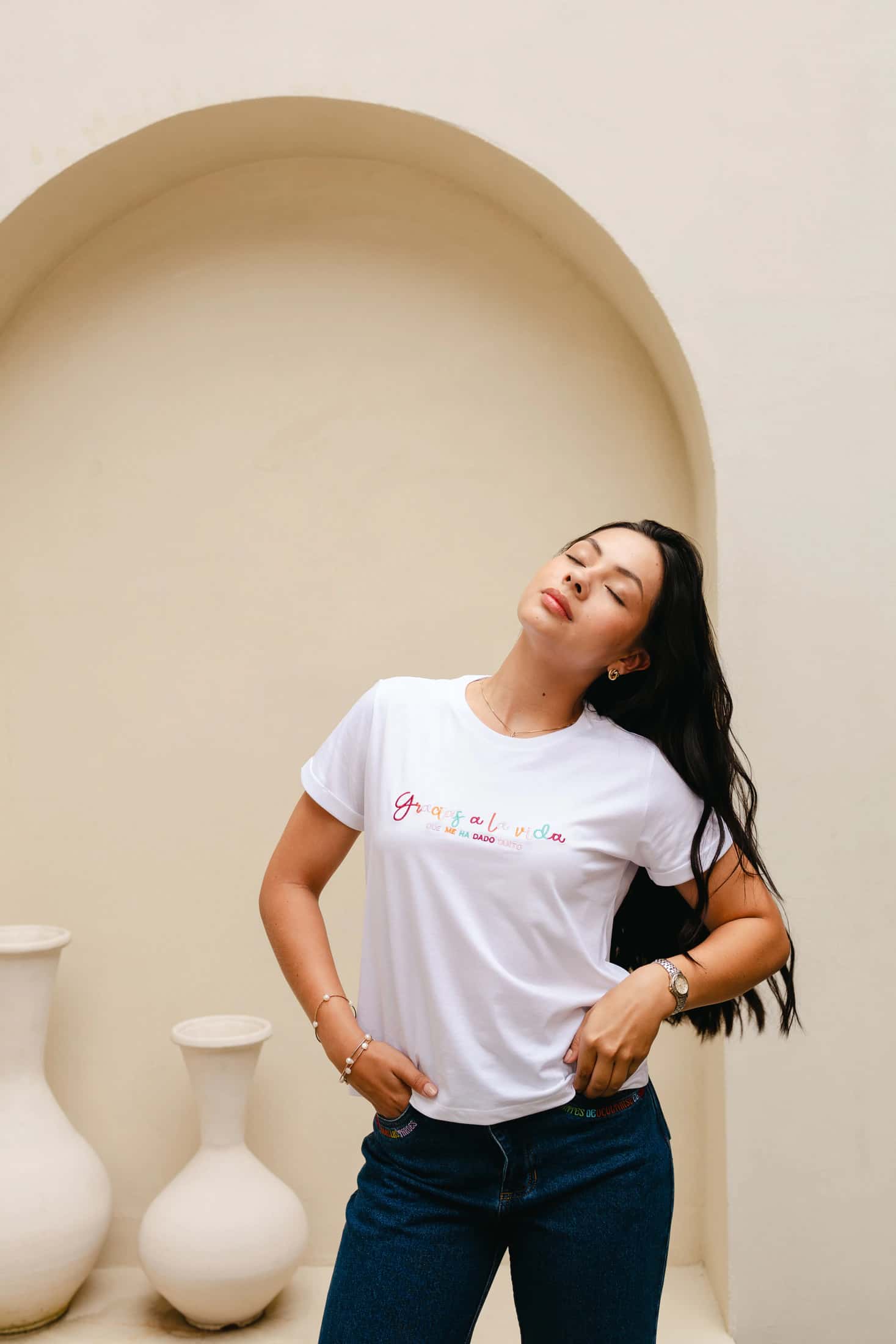 Gracias a La Vida Que Me Ha Dado Tanto Embroidered Oversized Tee