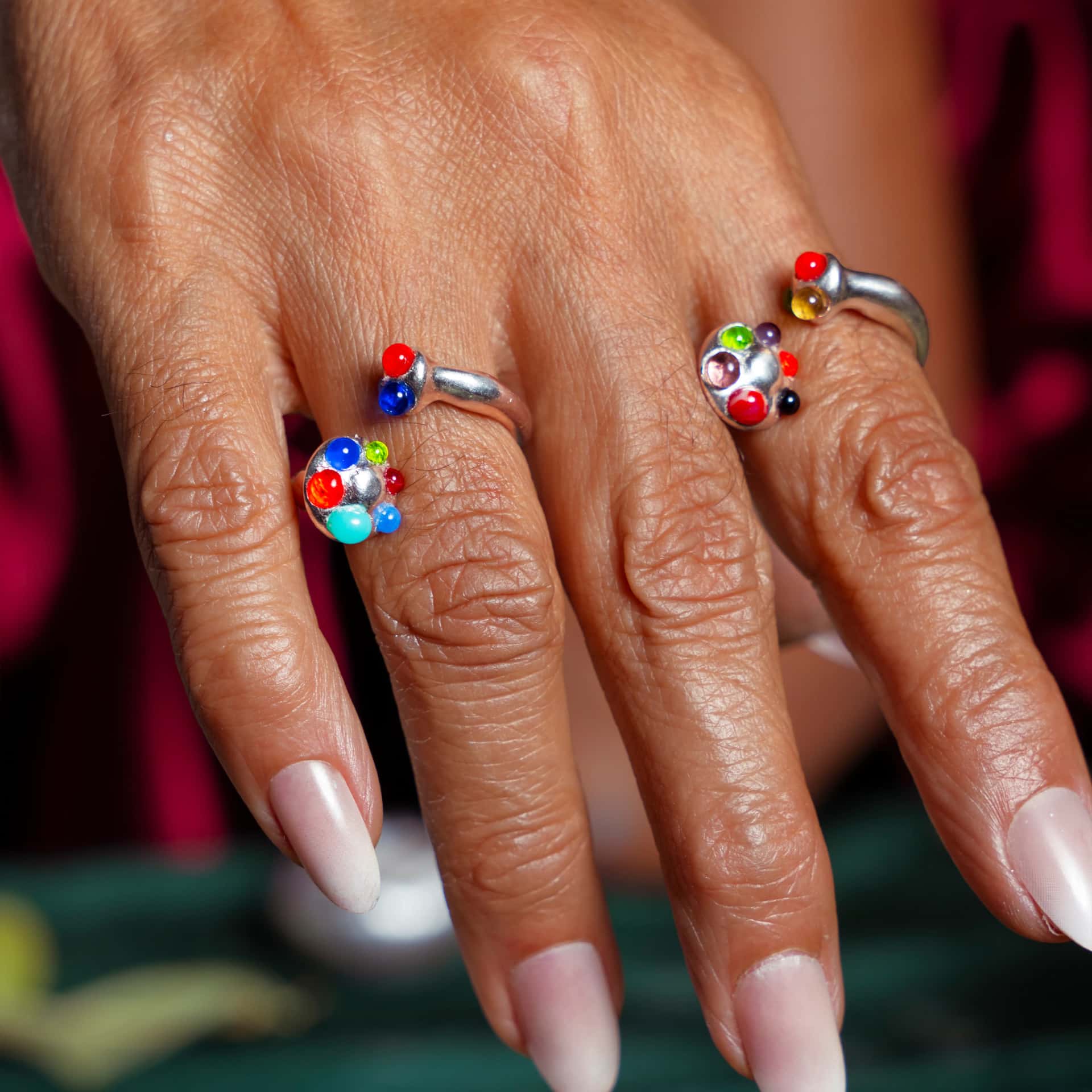 Double Glass Mush Ring - miniatura 2
