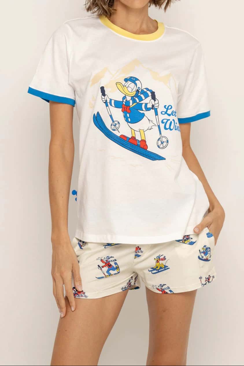 Conjunto Short Elástico Crema Donald