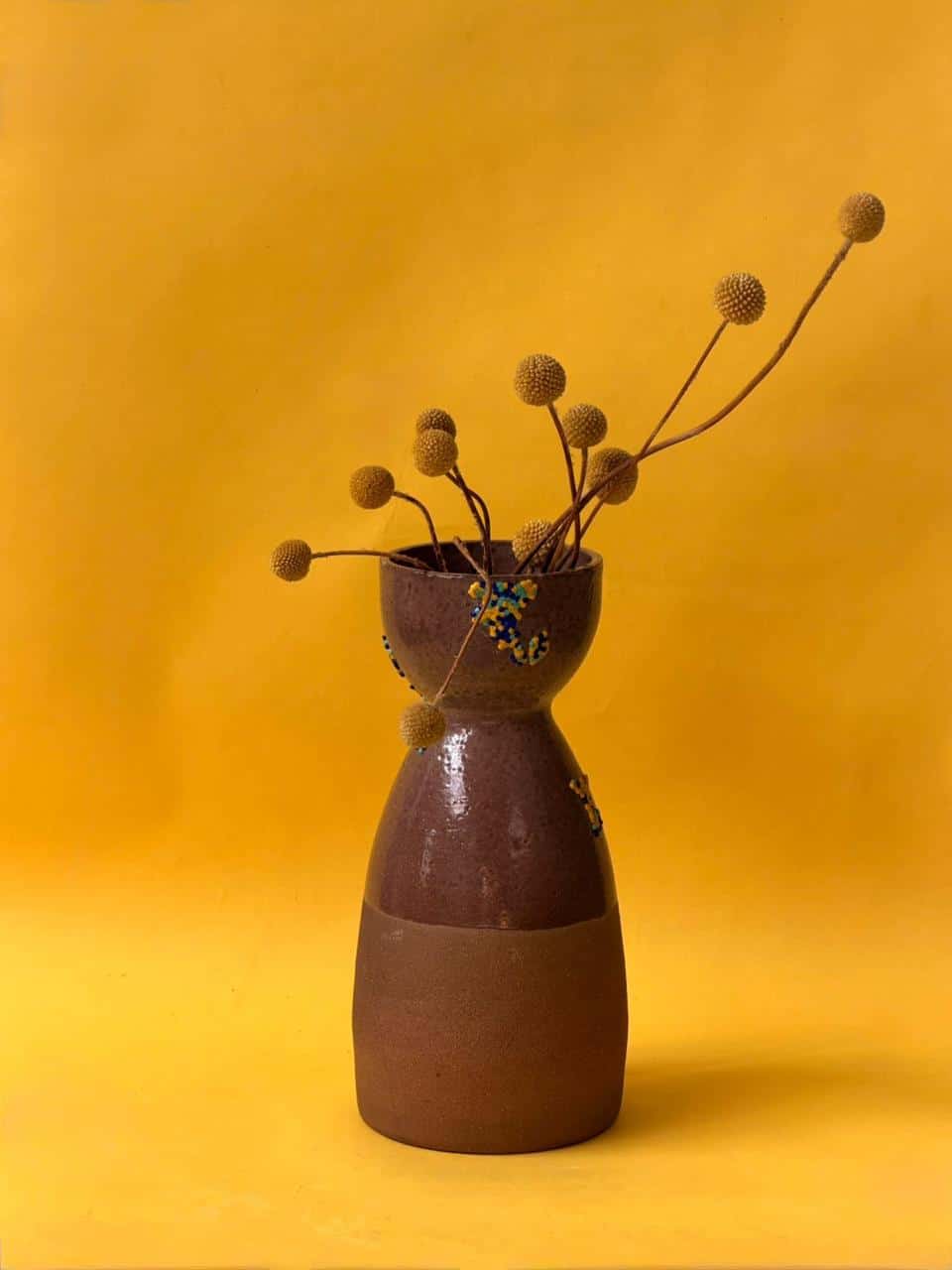 FLORERO AMARILLO ALTO